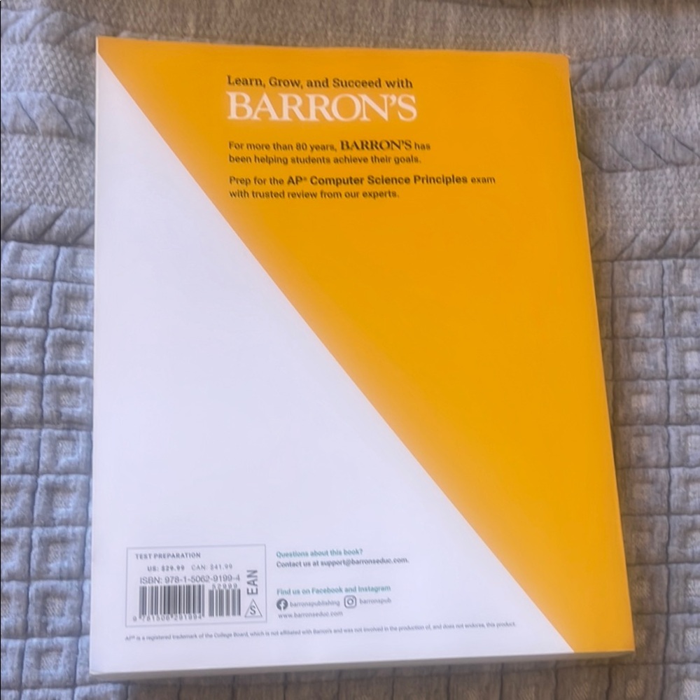 Barrons AP Computer Science Principles Premium test prep book - Picture 2 of 5